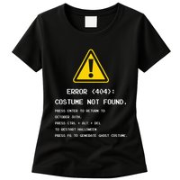 404 Error Costume Not Found Nerdy Geek Funny Computer Womens T-Shirt