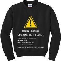 404 Error Costume Not Found Nerdy Geek Funny Computer Kids Sweatshirt