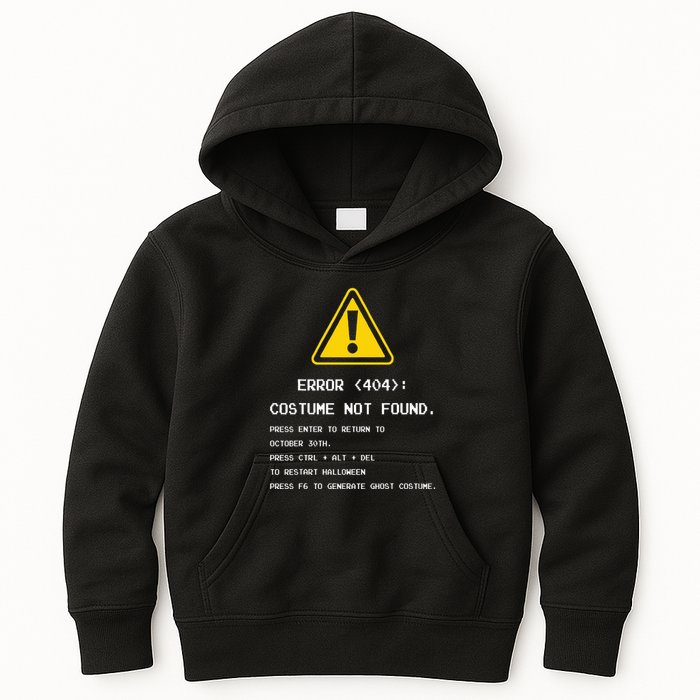 404 Error Costume Not Found Nerdy Geek Funny Computer Kids Hoodie
