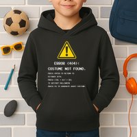 404 Error Costume Not Found Nerdy Geek Funny Computer Kids Hoodie