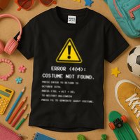404 Error Costume Not Found Nerdy Geek Funny Computer Kids T-Shirt