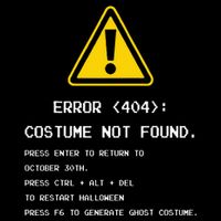 404 Error Costume Not Found Nerdy Geek Funny Computer Kids T-Shirt