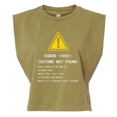 404 Error Costume Not Found Nerdy Geek Funny Computer Garment-Dyed Women's Muscle Tee