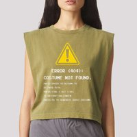 404 Error Costume Not Found Nerdy Geek Funny Computer Garment-Dyed Women's Muscle Tee
