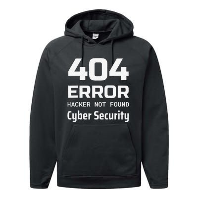 404 Error Hacker Not Found Cyber Security White Hat Hacker Performance Fleece Hoodie