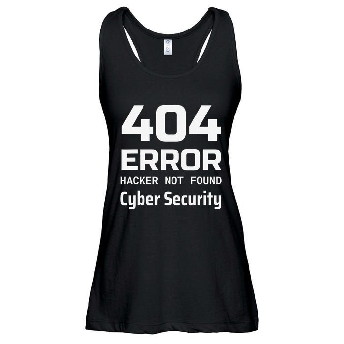 404 Error Hacker Not Found Cyber Security White Hat Hacker Ladies Essential Flowy Tank