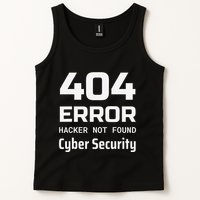 404 Error Hacker Not Found Cyber Security White Hat Hacker Tank Top
