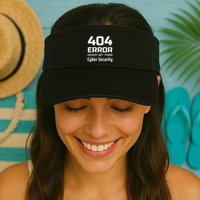 404 Error Hacker Not Found Cyber Security White Hat Hacker Valucap Bio-Washed Visor