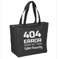 404 Error Hacker Not Found Cyber Security White Hat Hacker Zip Tote Bag
