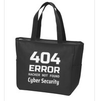 404 Error Hacker Not Found Cyber Security White Hat Hacker Zip Tote Bag