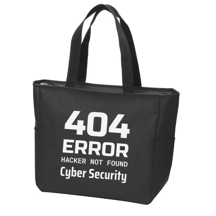 404 Error Hacker Not Found Cyber Security White Hat Hacker Zip Tote Bag