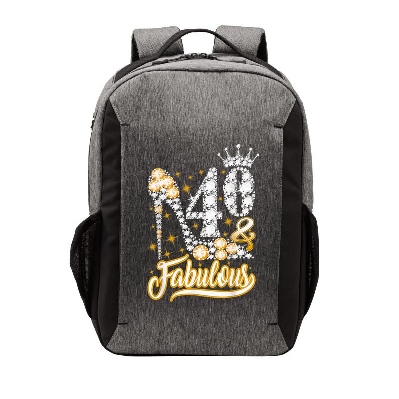 40 & Fabulous 40 Years Old 40th Birthday Diamond Crown Shoes Vector Backpack