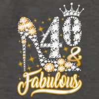 40 & Fabulous 40 Years Old 40th Birthday Diamond Crown Shoes Vector Backpack