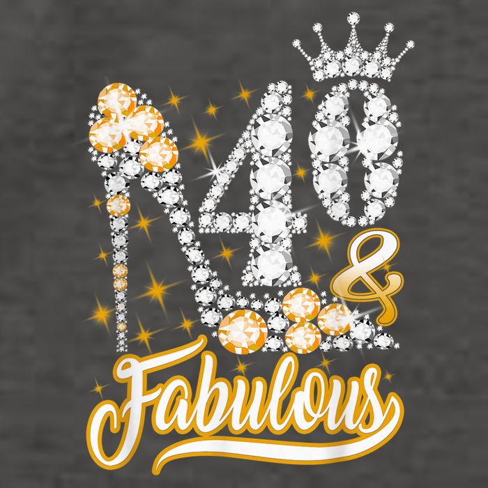 40 & Fabulous 40 Years Old 40th Birthday Diamond Crown Shoes Vector Backpack