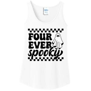 4th Fourth Birthday Four Year Old Halloween Four Ever Spooky Ladies Essential Tank