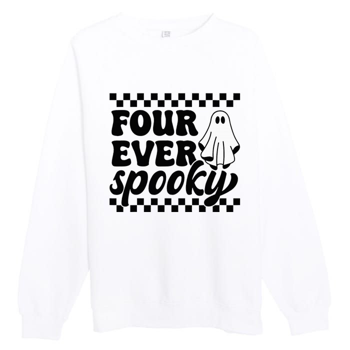 4th Fourth Birthday Four Year Old Halloween Four Ever Spooky Premium Crewneck Sweatshirt