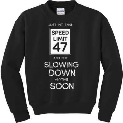 47th Funny Birthday Kids Sweatshirt