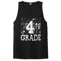 4th Fourth Grade Typography Team Kids Teacher Back To School PosiCharge Competitor Tank