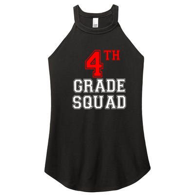 4th Four Grade Squad Back To School Teacher Gift Women’s Perfect Tri Rocker Tank