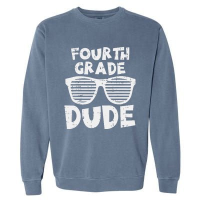 4th Fourth Grade Dude Back To School First Day Of School Garment-Dyed Sweatshirt