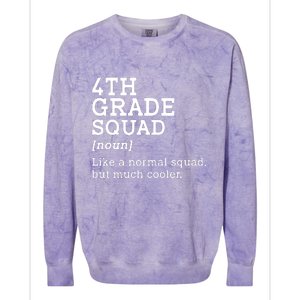 4th Fourth Grade Squad Student Teacher Back To School Gift Colorblast Crewneck Sweatshirt