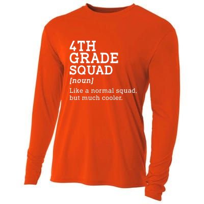 4th Fourth Grade Squad Student Teacher Back To School Gift Cooling Performance Long Sleeve Crew