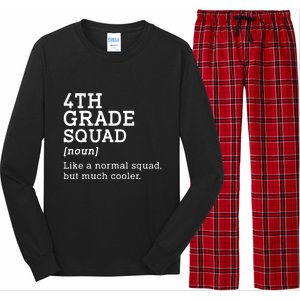 4th Fourth Grade Squad Student Teacher Back To School Gift Long Sleeve Pajama Set