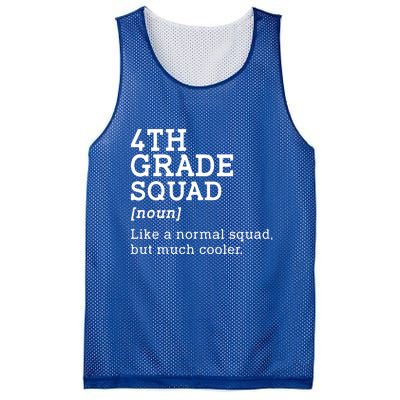 4th Fourth Grade Squad Student Teacher Back To School Gift Mesh Reversible Basketball Jersey Tank