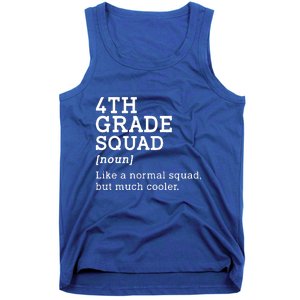 4th Fourth Grade Squad Student Teacher Back To School Gift Tank Top