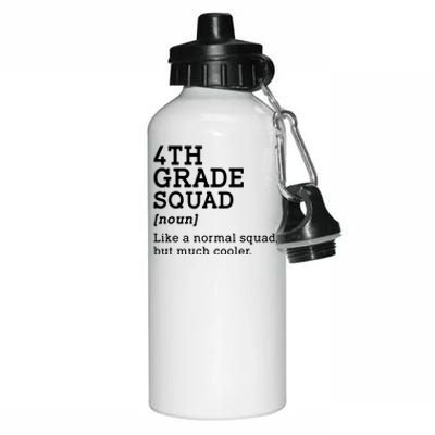 4th Fourth Grade Squad Student Teacher Back To School Gift Aluminum Water Bottle