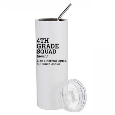 4th Fourth Grade Squad Student Teacher Back To School Gift Stainless Steel Tumbler