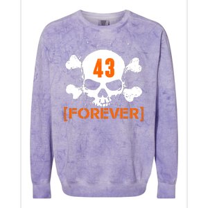 43 Forever Skull Crossbones Racing Legend Tribute Colorblast Crewneck Sweatshirt