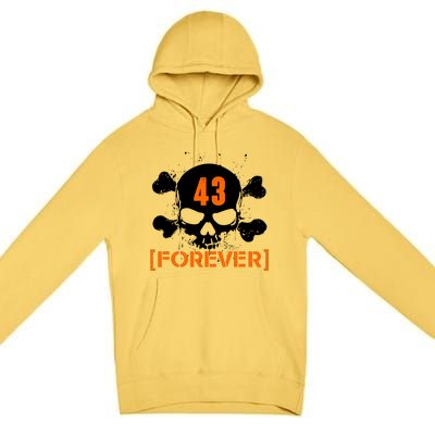 43 Forever Skull Crossbones Racing Legend Tribute Premium Pullover Hoodie