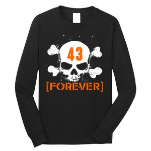 43 Forever Skull Crossbones Racing Legend Tribute Long Sleeve Shirt