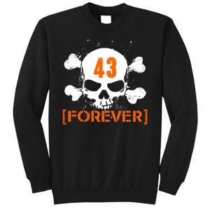 43 Forever Skull Crossbones Racing Legend Tribute Sweatshirt