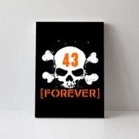 43 Forever Skull Crossbones Racing Legend Tribute Canvas