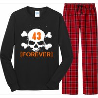 43 Forever Skull Crossbones Racing Legend Tribute Long Sleeve Pajama Set