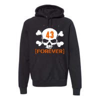 43 Forever Skull Crossbones Racing Legend Tribute Premium Hoodie