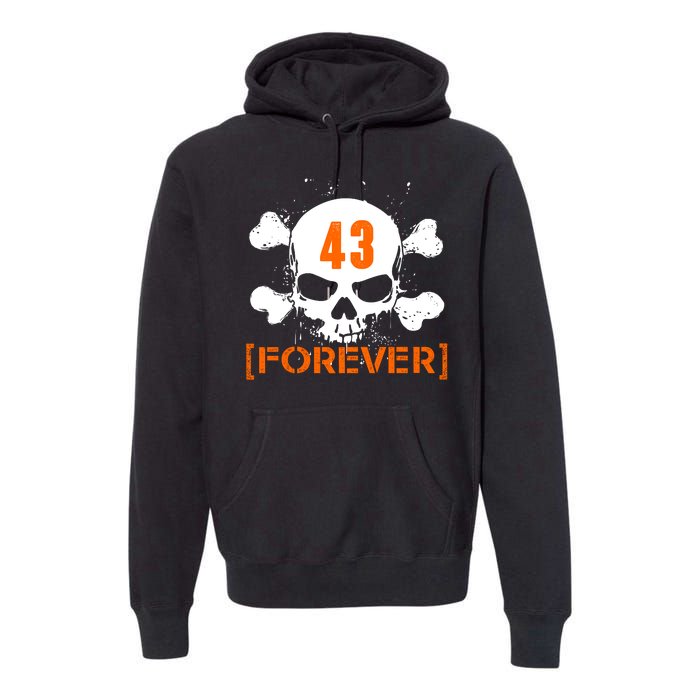 43 Forever Skull Crossbones Racing Legend Tribute Premium Hoodie