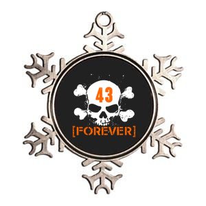 43 Forever Skull Crossbones Racing Legend Tribute Metallic Star Ornament