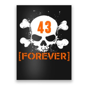 43 Forever Skull Crossbones Racing Legend Tribute Poster