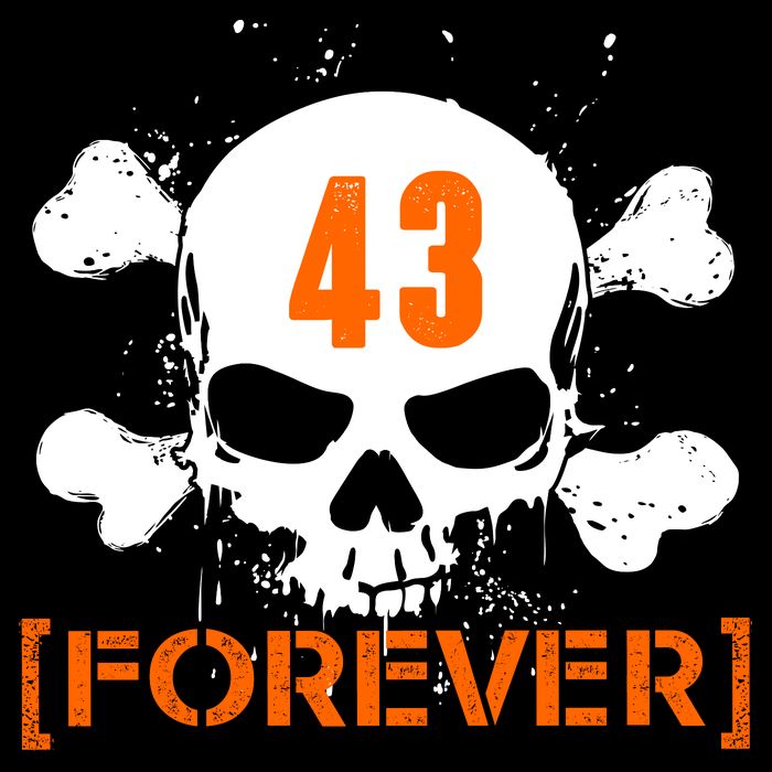 43 Forever Skull Crossbones Racing Legend Tribute Poster