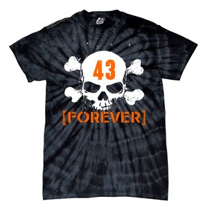 43 Forever Skull Crossbones Racing Legend Tribute Tie-Dye T-Shirt