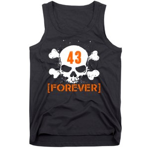 43 Forever Skull Crossbones Racing Legend Tribute Tank Top