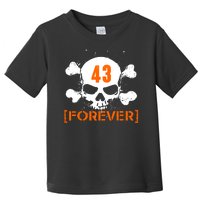 43 Forever Skull Crossbones Racing Legend Tribute Toddler T-Shirt