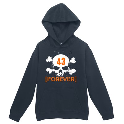 43 Forever Skull Crossbones Racing Legend Tribute Urban Pullover Hoodie