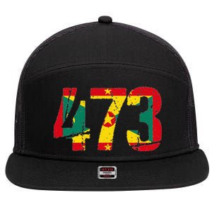 473 Grenada 7 Panel Mesh Trucker Snapback Hat