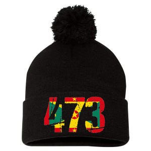 473 Grenada Pom Pom 12in Knit Beanie