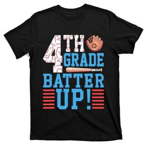 4th Grade Back To School 4th Grade Batter Up Baseball T-Shirt