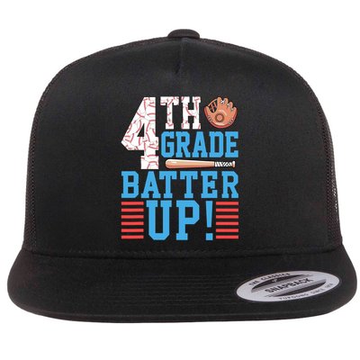 4th Grade Back To School 4th Grade Batter Up Baseball Flatbill Hat